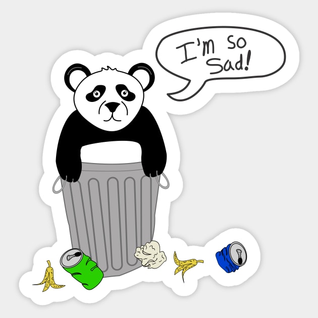 sad trash panda Sticker by B0red